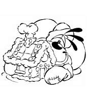 coloriage diddl maison gateau